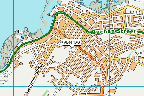 AB44 1XG map - OS VectorMap District (Ordnance Survey)