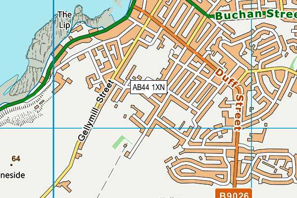 AB44 1XN map - OS VectorMap District (Ordnance Survey)