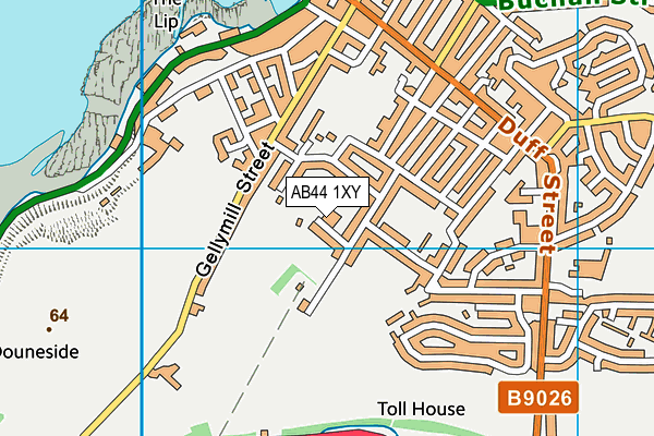 AB44 1XY map - OS VectorMap District (Ordnance Survey)