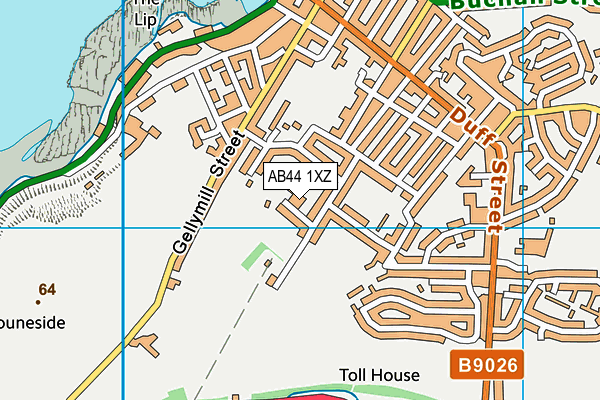 AB44 1XZ map - OS VectorMap District (Ordnance Survey)