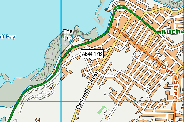 AB44 1YB map - OS VectorMap District (Ordnance Survey)