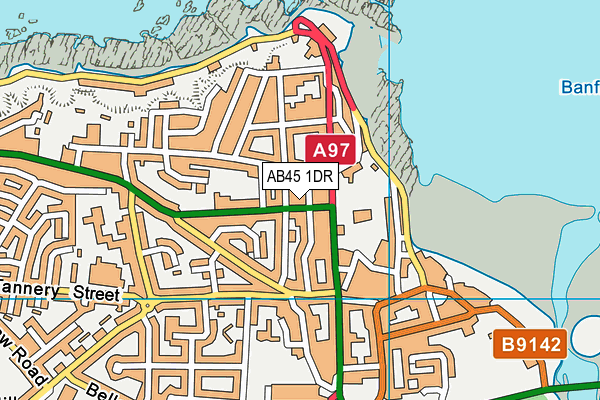 AB45 1DR map - OS VectorMap District (Ordnance Survey)