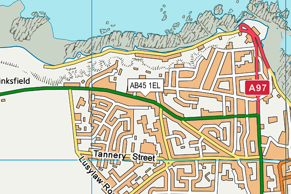 AB45 1EL map - OS VectorMap District (Ordnance Survey)