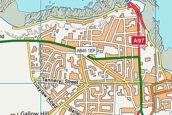 AB45 1EP map - OS VectorMap District (Ordnance Survey)