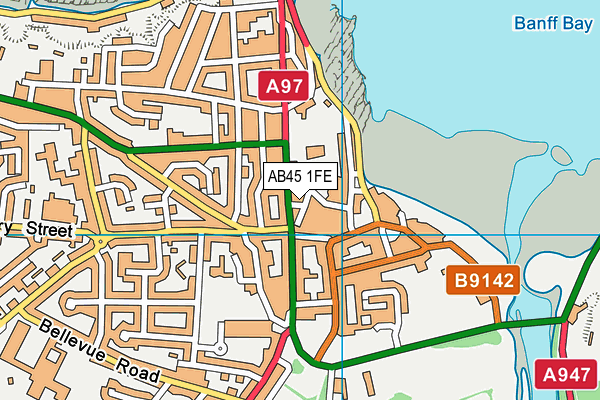 AB45 1FE map - OS VectorMap District (Ordnance Survey)