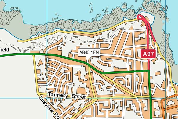 AB45 1FN map - OS VectorMap District (Ordnance Survey)