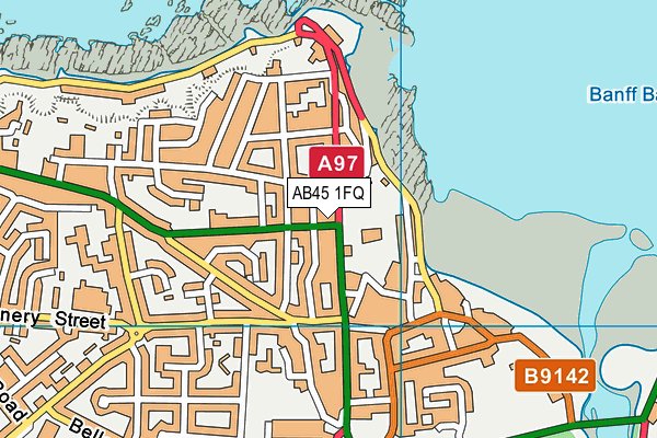 AB45 1FQ map - OS VectorMap District (Ordnance Survey)