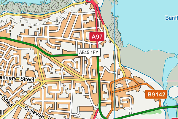 AB45 1FY map - OS VectorMap District (Ordnance Survey)