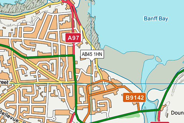 AB45 1HN map - OS VectorMap District (Ordnance Survey)