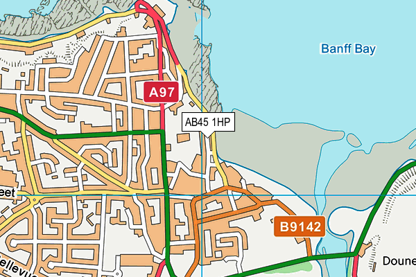 AB45 1HP map - OS VectorMap District (Ordnance Survey)