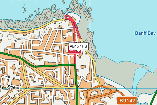 AB45 1HS map - OS VectorMap District (Ordnance Survey)