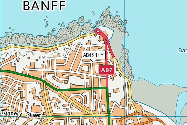 AB45 1HY map - OS VectorMap District (Ordnance Survey)
