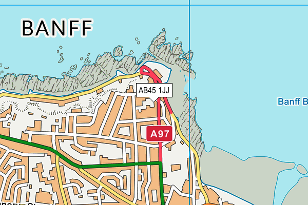 AB45 1JJ map - OS VectorMap District (Ordnance Survey)
