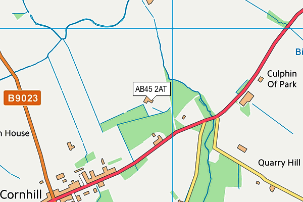 AB45 2AT map - OS VectorMap District (Ordnance Survey)