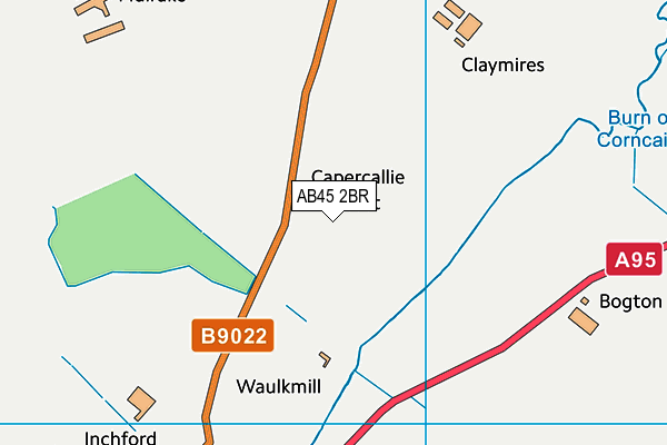 AB45 2BR map - OS VectorMap District (Ordnance Survey)