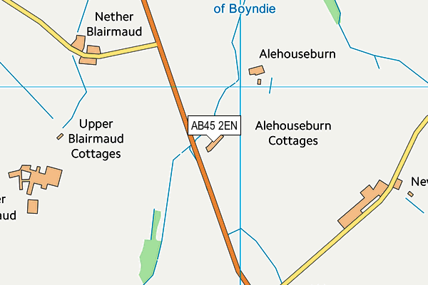 AB45 2EN map - OS VectorMap District (Ordnance Survey)