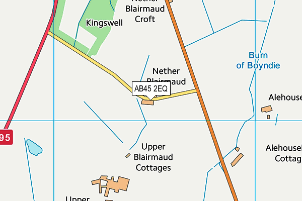 AB45 2EQ map - OS VectorMap District (Ordnance Survey)