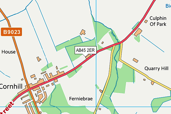 AB45 2ER map - OS VectorMap District (Ordnance Survey)