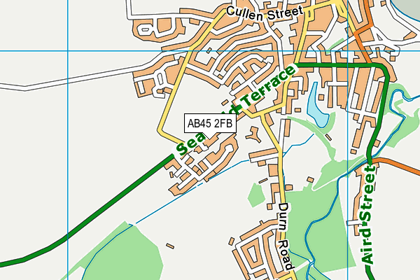 AB45 2FB map - OS VectorMap District (Ordnance Survey)
