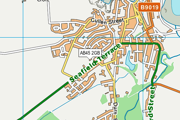 AB45 2GB map - OS VectorMap District (Ordnance Survey)