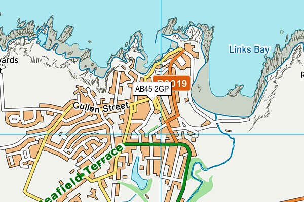 AB45 2GP map - OS VectorMap District (Ordnance Survey)