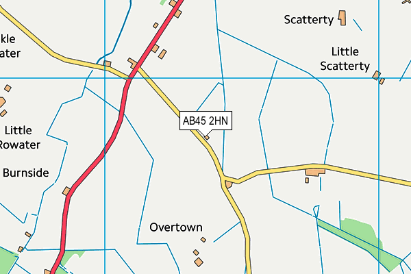 AB45 2HN map - OS VectorMap District (Ordnance Survey)