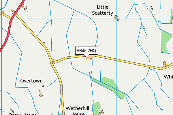 AB45 2HQ map - OS VectorMap District (Ordnance Survey)