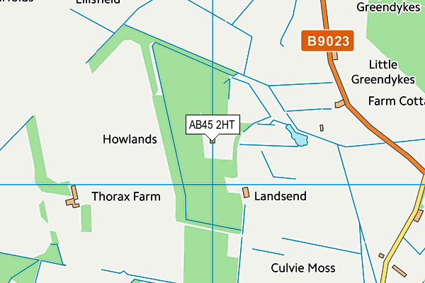 AB45 2HT map - OS VectorMap District (Ordnance Survey)