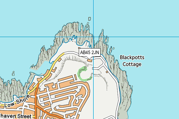 AB45 2JN map - OS VectorMap District (Ordnance Survey)
