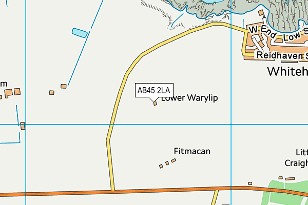 AB45 2LA map - OS VectorMap District (Ordnance Survey)
