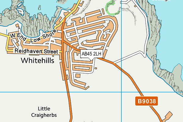 AB45 2LH map - OS VectorMap District (Ordnance Survey)