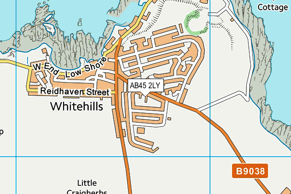 AB45 2LY map - OS VectorMap District (Ordnance Survey)