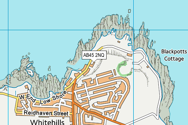 AB45 2NQ map - OS VectorMap District (Ordnance Survey)