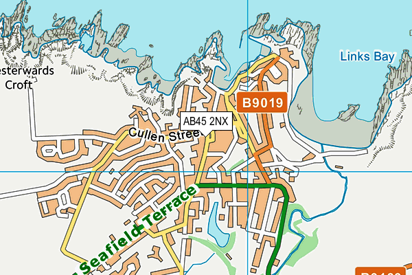 AB45 2NX map - OS VectorMap District (Ordnance Survey)