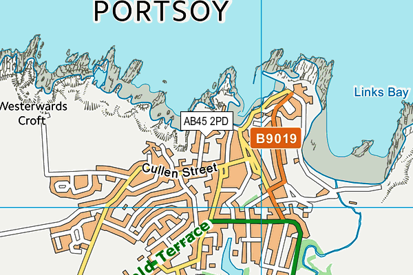 AB45 2PD map - OS VectorMap District (Ordnance Survey)