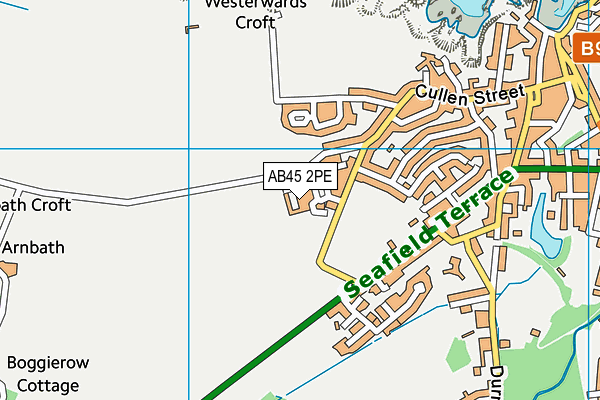 AB45 2PE map - OS VectorMap District (Ordnance Survey)