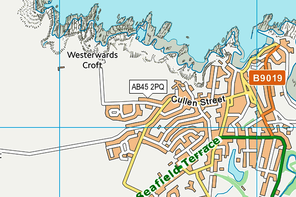 AB45 2PQ map - OS VectorMap District (Ordnance Survey)