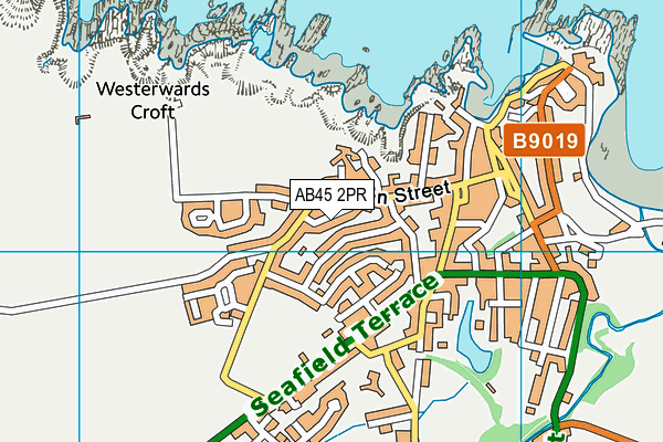 AB45 2PR map - OS VectorMap District (Ordnance Survey)