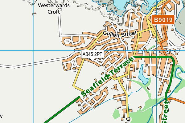 AB45 2PT map - OS VectorMap District (Ordnance Survey)