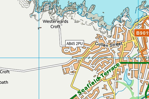 AB45 2PU map - OS VectorMap District (Ordnance Survey)
