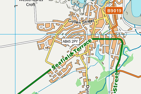 AB45 2PY map - OS VectorMap District (Ordnance Survey)