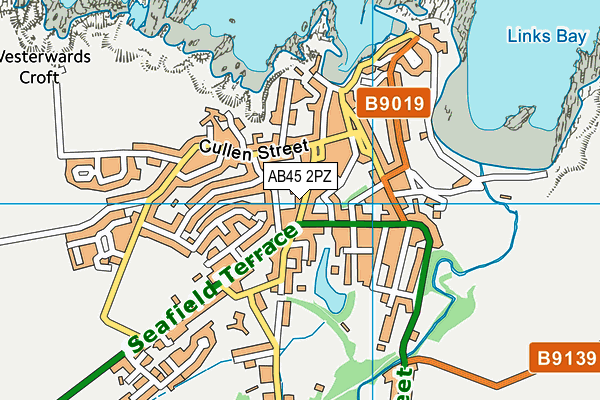 AB45 2PZ map - OS VectorMap District (Ordnance Survey)