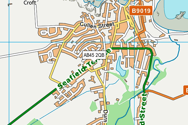 AB45 2QB map - OS VectorMap District (Ordnance Survey)