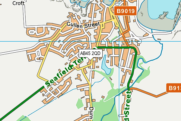 AB45 2QD map - OS VectorMap District (Ordnance Survey)