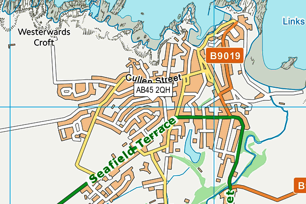 AB45 2QH map - OS VectorMap District (Ordnance Survey)