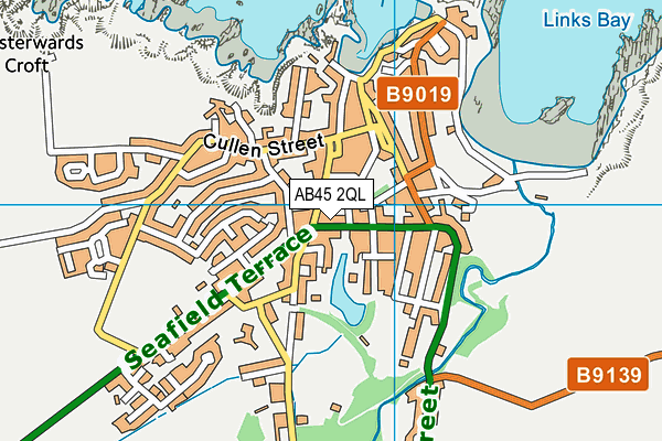 AB45 2QL map - OS VectorMap District (Ordnance Survey)