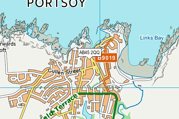 AB45 2QQ map - OS VectorMap District (Ordnance Survey)