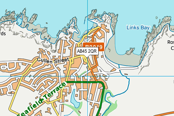 AB45 2QR map - OS VectorMap District (Ordnance Survey)