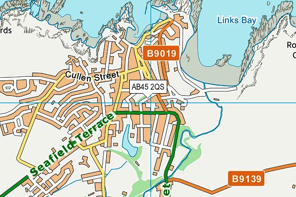 AB45 2QS map - OS VectorMap District (Ordnance Survey)