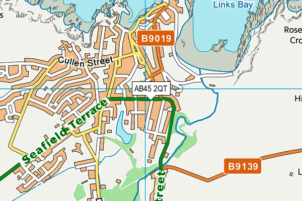 AB45 2QT map - OS VectorMap District (Ordnance Survey)